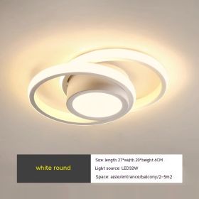 Minimalist Aisle Ceiling Lamp Corridor (Option: White Round-Warm Light)