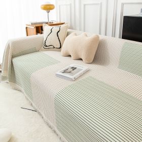 Striped Sofa Towel Anti-cat Scratch Protector Multi-function Blanket (Option: Dream of Summer Night-180x130cm)
