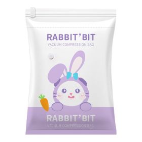 Vacuum Compression Bag Clothes Quilt Buggy Bag Large Capacity Moving Clothes Suction Vacuum Buggy Bag (Option: Purple Rabbit-50X 70cm Medium Size)