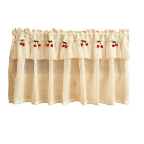 Fresh Linen Short Curtain For Kitchen Small Window (Option: Without rod-1.5x0.8m)