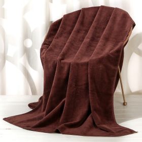 Large Cotton Absorbent Quick Drying Lint Resistant Towel (Option: Coffee-120x200cm)