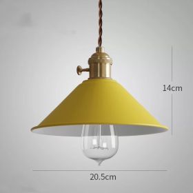 Nordic Macaron Twist Switch Dining Room Copper Chandelier (Option: Yellow-Led bulb)