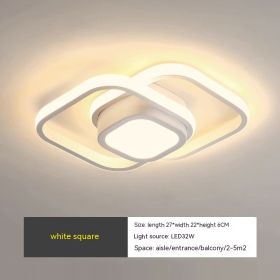 Minimalist Aisle Ceiling Lamp Corridor (Option: White Square-110V White Light)