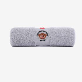 Cotton Rectangular Washcloth Absorbs Water (Option: Grey-50x25cm)