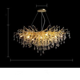 Postmodern Light Luxury Chandelier Water Drop Crystal Lamp Atmosphere (Option: L250-No light source)