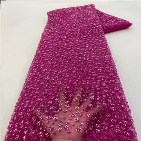 Bubble Beads Tube Embroidery Gown Beads Sequin Sequined Fabric (Option: 6Style-Color-1 Yard)