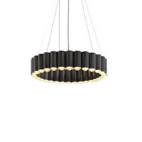 Nordic Chandelier Simple Modern Living Room Lamp Duplex Villa Bedroom Study (Option: Black-61x15.5x200cm)