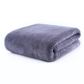 Large Cotton Absorbent Quick Drying Lint Resistant Towel (Option: Grey-70x140cm)