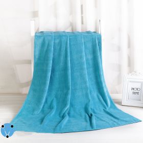 Large Cotton Absorbent Quick Drying Lint Resistant Towel (Option: Lake blue-60x90cm)