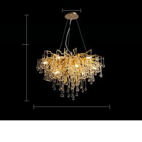 Postmodern Light Luxury Chandelier Water Drop Crystal Lamp Atmosphere (Option: 60C-No light source)