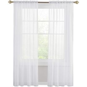 Modern Simple Thickened Solid Thin Window Gauze (Option: White-Punching 132x114cm)