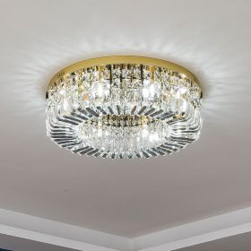 Simple European Creative Living Room Postmodern Crystal Ceiling Light (Option: Gold-60cm)