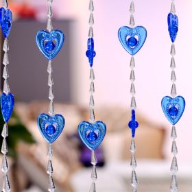 Household Plastic Crystal Acrylic Door Chain Decoration (Option: Transparent blue-120x90)