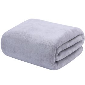 Large Cotton Absorbent Quick Drying Lint Resistant Towel (Option: White grey thickened-80x180cm)