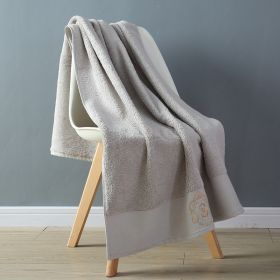 Five-star Hotel Bath Towels Are Soft And Absorbent (Option: Dolphin grey-80x160cm)