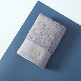 Five-star Hotel Thickened Cotton Towel (Option: Business grey-40x78cm)