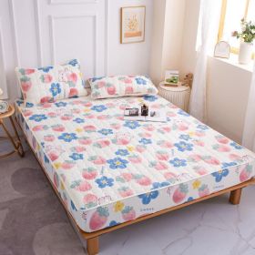 Cotton Covered Anti Slip Cartoon Bedspread (Option: Strawberry Rabbit-180x220cm)