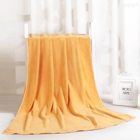 Large Cotton Absorbent Quick Drying Lint Resistant Towel (Option: Orange extra thick-80x180cm)