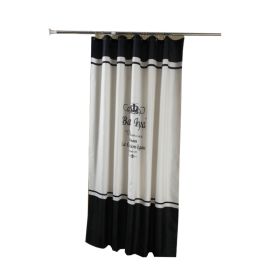 Waterproof Shower Curtain Spring Spun Polyester Shower Curtain (Option: 120x180cm)