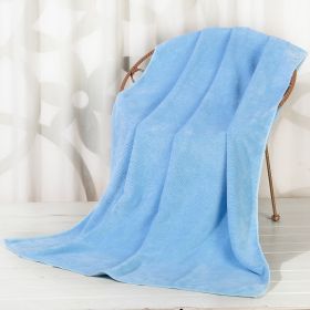 Large Cotton Absorbent Quick Drying Lint Resistant Towel (Option: Light blue-120x200cm)