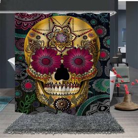 Skull Digital Print Shower Curtain (Option: 5color-165x180cm)