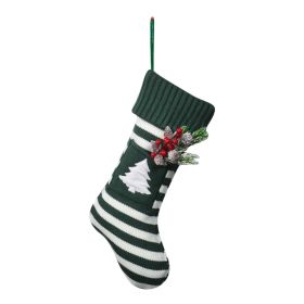 Christmas Pet Cat Dog Christmas Knitted Socks (Option: Green Tree)