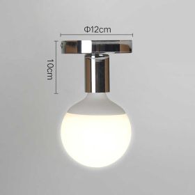 Bulb Ceiling Light Creative Simple Balcony Porch Aisle (Option: Silver-12W White Light)