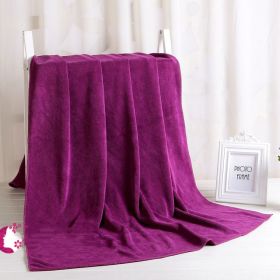 Large Cotton Absorbent Quick Drying Lint Resistant Towel (Option: Wine red extra thick-100x200cm)