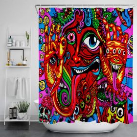 Digital Print-free Bathroom Curtain (Option: YLLHFK01-200x180CM)