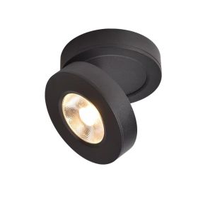 LED Household Living Room Background Wall COB Embedded Spotlight (Option: Ceiling mounted black-5W 6000K)