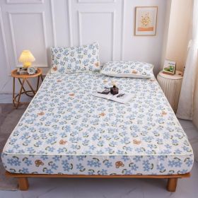 Cotton Covered Anti Slip Cartoon Bedspread (Option: Floating Life Like a DreamBlue-180x200cm)