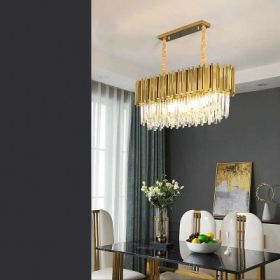 Chandelier Crystal Whole House Package Combination Living Room (Option: The length is 80CM-With three color dimming)