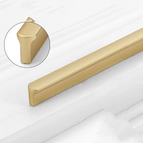 Gold Wardrobe Door Handle Lengthened Aluminum Alloy Cabinet Drawer Cabinet Door Handle (Option: Round T Gold160)