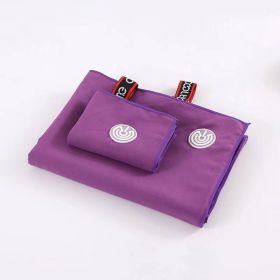 Beach Towel Sports Towel Outdoor Swimming Speed Dry (Option: Purple-Towel Bath Towel set)