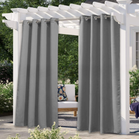 Solid Color Outdoor Waterproof And Sun Protection UV Protection High Precision Black Silk Shading Curtain (Option: Gray-107 √ó 164cm)