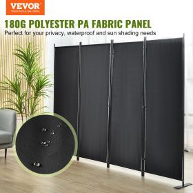 VEVOR Room Divider, Room Dividers and Folding Privacy Screens, Fabric Partition Room Dividers for Office, Bedroom, Dining Room, Study, Freestanding (Color: Black, size: 88 √ó 67.5 Inches)