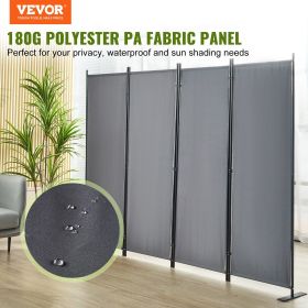 VEVOR Room Divider, Room Dividers and Folding Privacy Screens, Fabric Partition Room Dividers for Office, Bedroom, Dining Room, Study, Freestanding (Color: Gray, size: 88 √ó 67.5 Inches)
