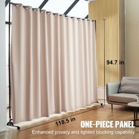 VEVOR Room Divider, Room Dividers and Folding Privacy Screens, Fabric Partition Room Dividers for Office, Bedroom, Dining Room, Study, Freestanding (Color: brown, size: 96 √ó 120 Inches)