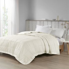 Cambria Oversized Down Alternative Blanket with Satin Trim (Color: as Pic)