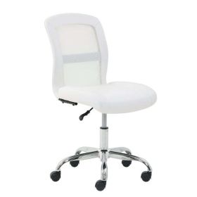 Mid-Back, Vinyl Mesh Task Office Chair (Color: White Mesh)