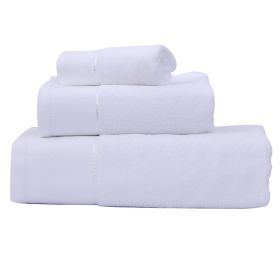 Cotton Towel Bath Towel Three Piece Water Absorbing Gift Towel Bath Towel Set (Option: White-3pieces)