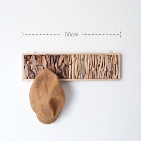 Solid Wood Coat Hook Wall Hanging Hole Free (Option: A)
