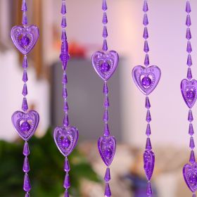 Household Plastic Crystal Acrylic Door Chain Decoration (Option: All Purple-100x190)