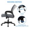 Office Computer Desk Chair Gaming-Ergonomic Mid Back Cushion Lumbar Support with Wheels Comfortable Blue Mesh Racing Seat Adjustable Swivel Rolling Ho