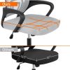 Office Computer Desk Chair Gaming-Ergonomic Mid Back Cushion Lumbar Support with Wheels Comfortable Blue Mesh Racing Seat Adjustable Swivel Rolling Ho