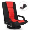 360-Degree Swivel Gaming Floor Chair with Foldable Adjustable Backrest