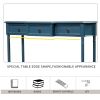 Console Table Sofa Table with Drawers for Entryway with Projecting Drawers and Long Shelf