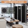 6 Feet 6-Panel Room Divider with Steel Support Base