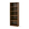 5-Shelf Bookcase with Adjustable Shelves, Canyon Walnut
