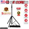 5 Core PA Speaker Stands Adjustable Height Professional Heavy Duty DJ Tripod with Mounting Bracket and Tie; Extend from 40 to 72 inches; Black - Suppo